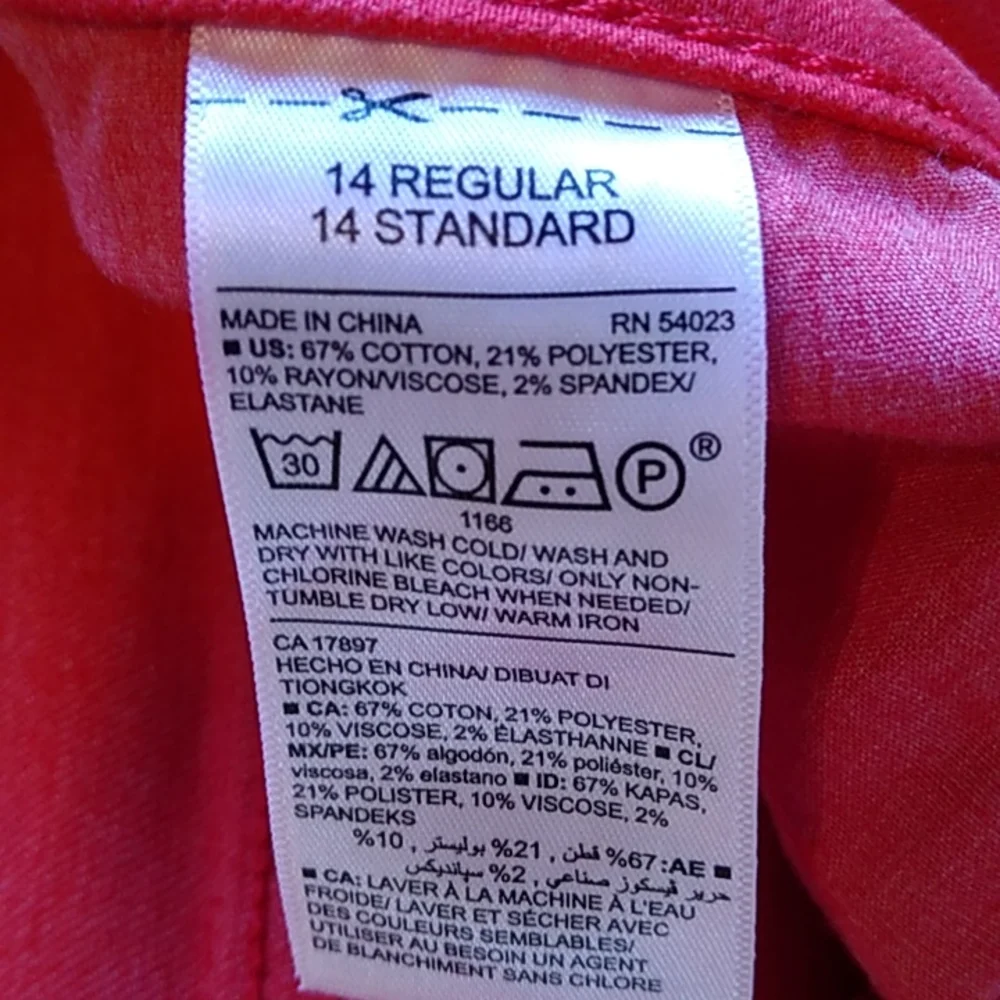 ❤️Old Navy Rockstar Mid-Rise Skinny Jeans Women's Sz 14 Regular. Red - Picture 5 of 5